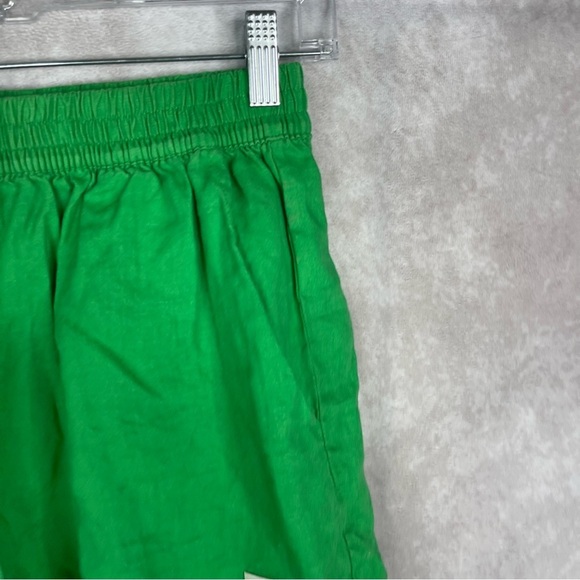 LF Markey Basic Linen Shorts In Grass Green Women's Size US 6 - Picture 7 of 7